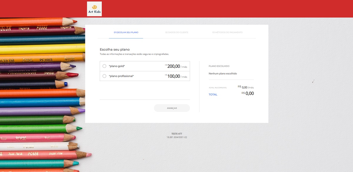 página de pagamentos da vindi permite fácil personalização